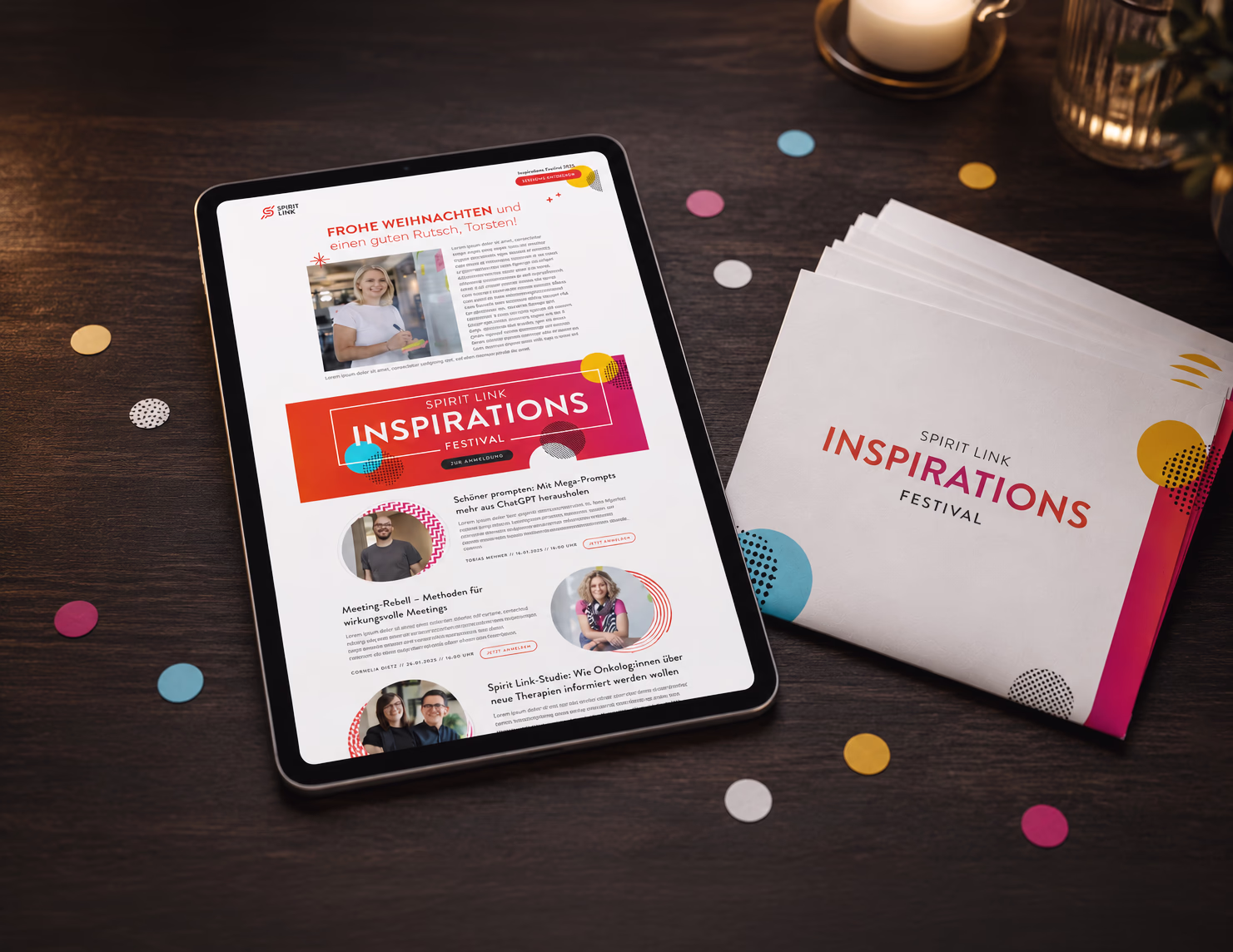 Inspirations Festival, über 1.000 personalisierte Grüße mit eigener Landingpage