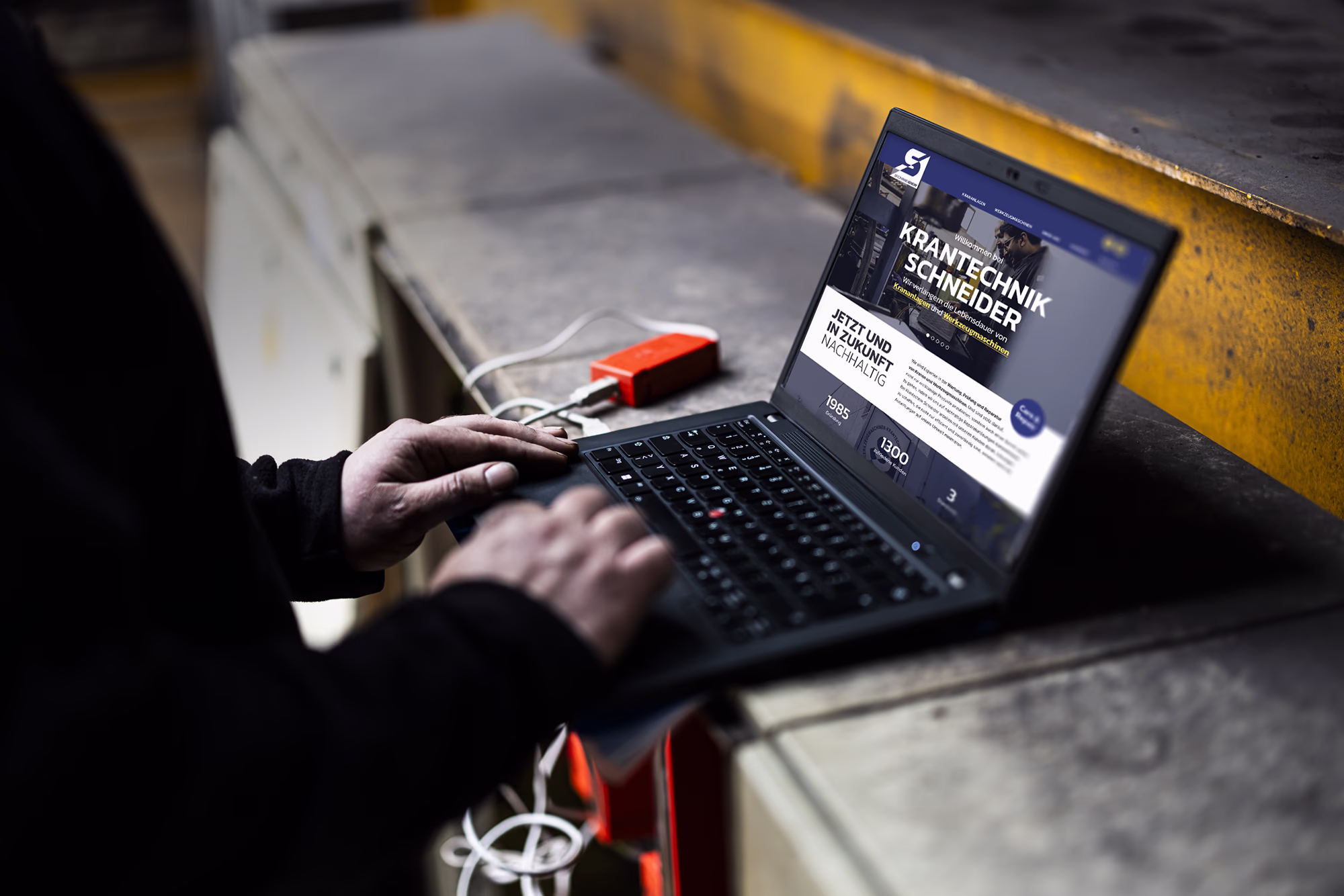 Krantechnik Schneider, neue Mittelstands-Website